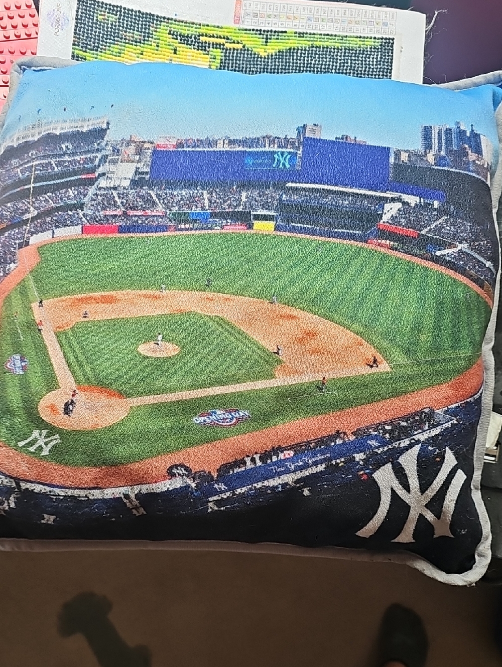 New York Yankees Stadium Accent Pillow - Blue/Green